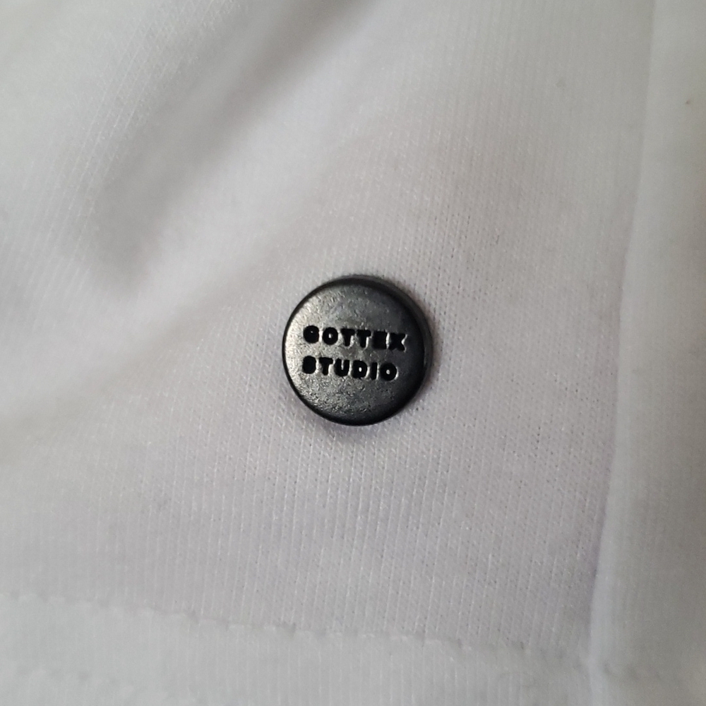 Gottex Studio Cowl Neck Draped Sleeve White Sweatshirt - Picture 4 of 6